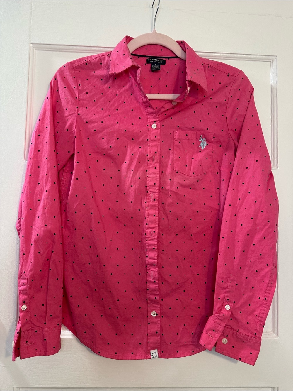 Women’s US Polo Assn Pink Button Down Shirt
